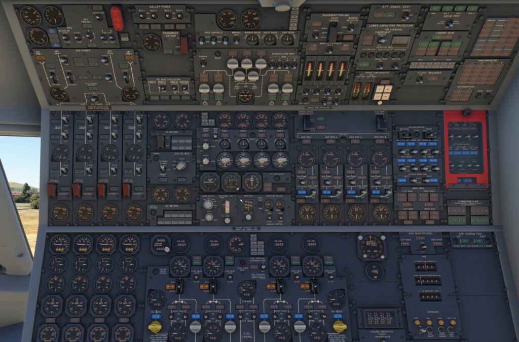 747-100 engineering panel