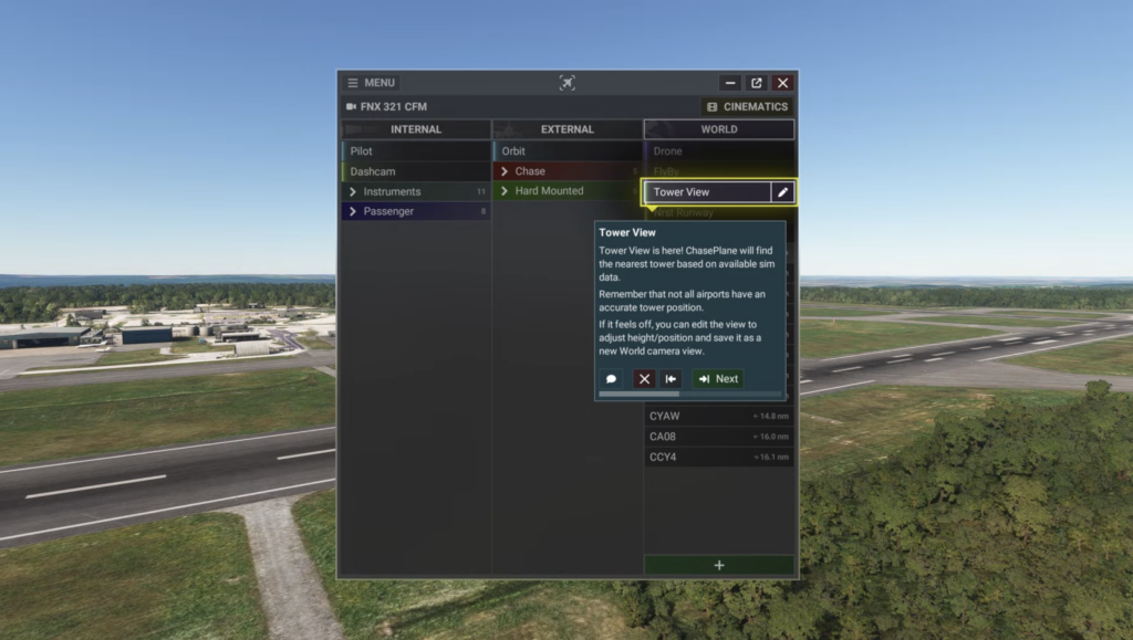ChasePlane World Cameras