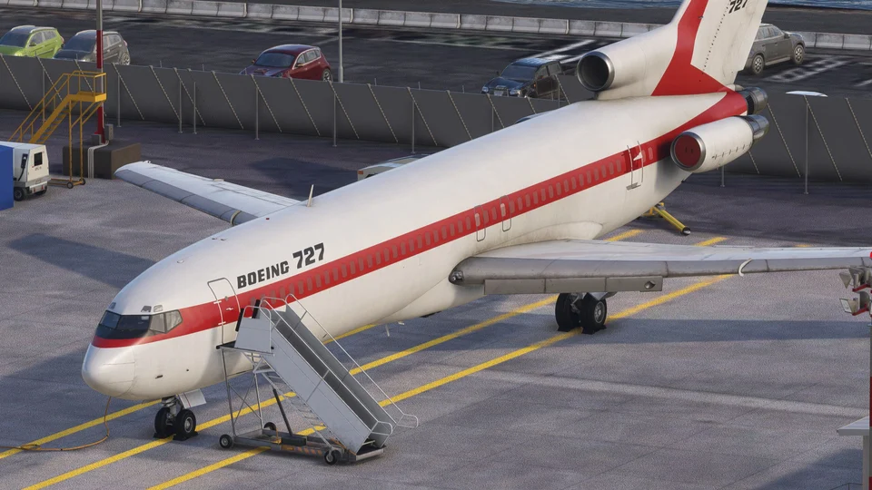 FSS Boeing 727 Passenger Variant in Default Boeing Livery