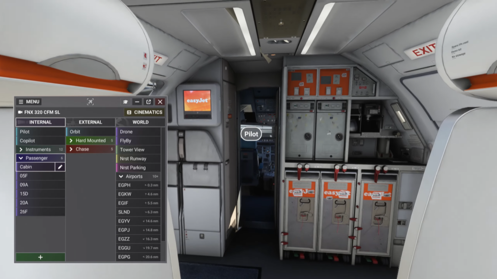 ChasePlane for MSFS Return to Cabin Smart View
