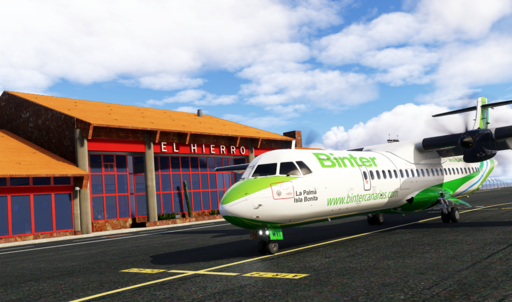 Binter aircraft on taxiway