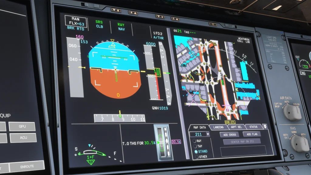iniBuilds A350 for MSFS cockpit detail