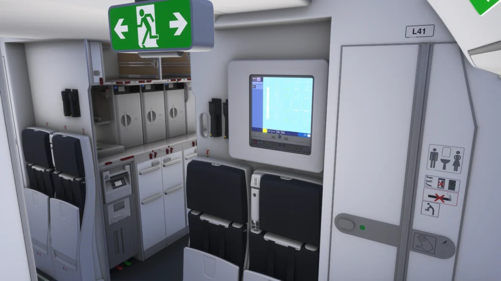iniBuilds A350 for MSFS cabin detail