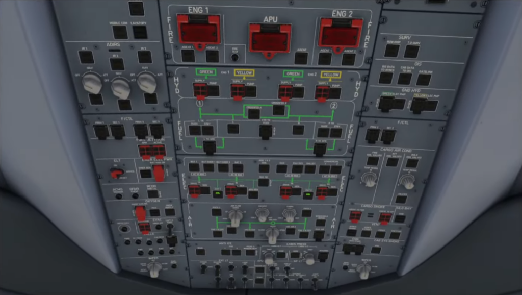 iniBuilds A350 overhead