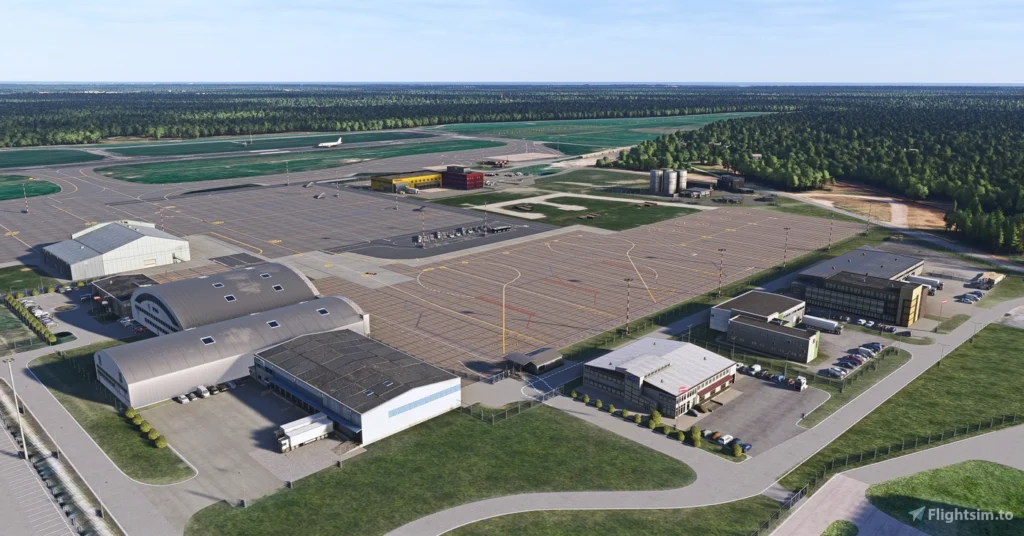 Lisium design EVRA Riga international airport ramp view