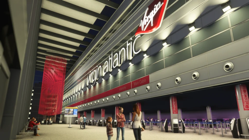 iniBuilds Heathrow Premium terminal interior