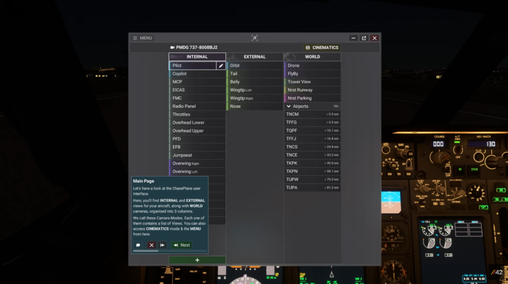 ChasePlane UI
