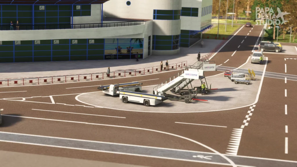 Papa Delta Szczecin Goleniow Airport Rampside Image showing stairs