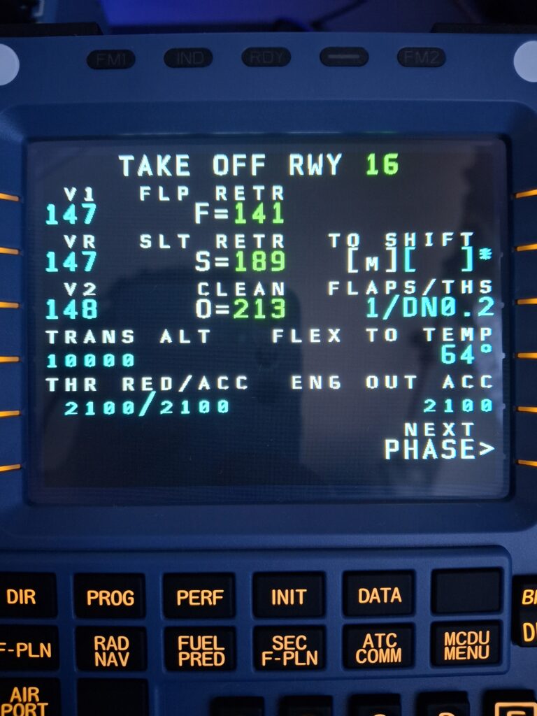 Winwing MCDU Display close-up