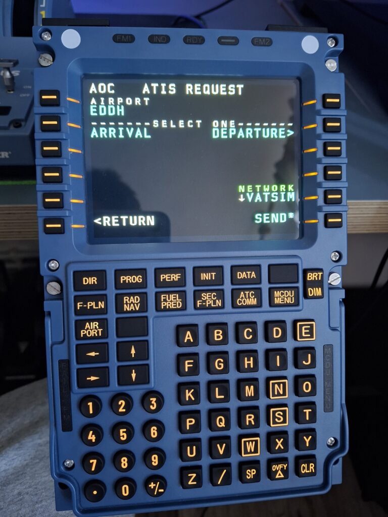 Winwing MCDU ATIS reequest with Fenix A320