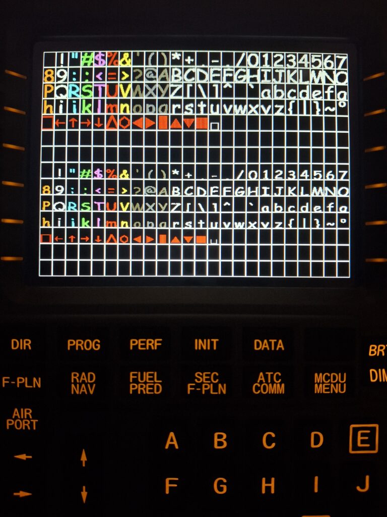 Winwing MCDU changed typeface