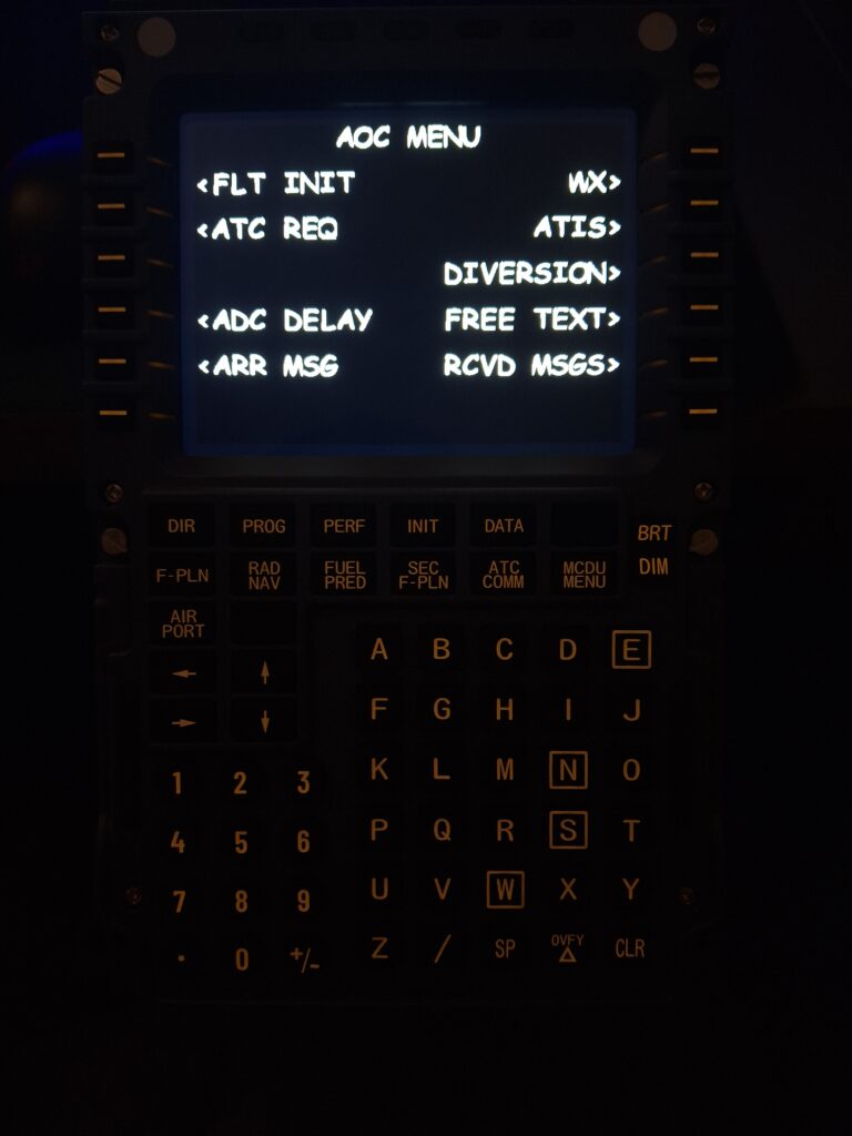 Winwing MCDU with Comic Sans