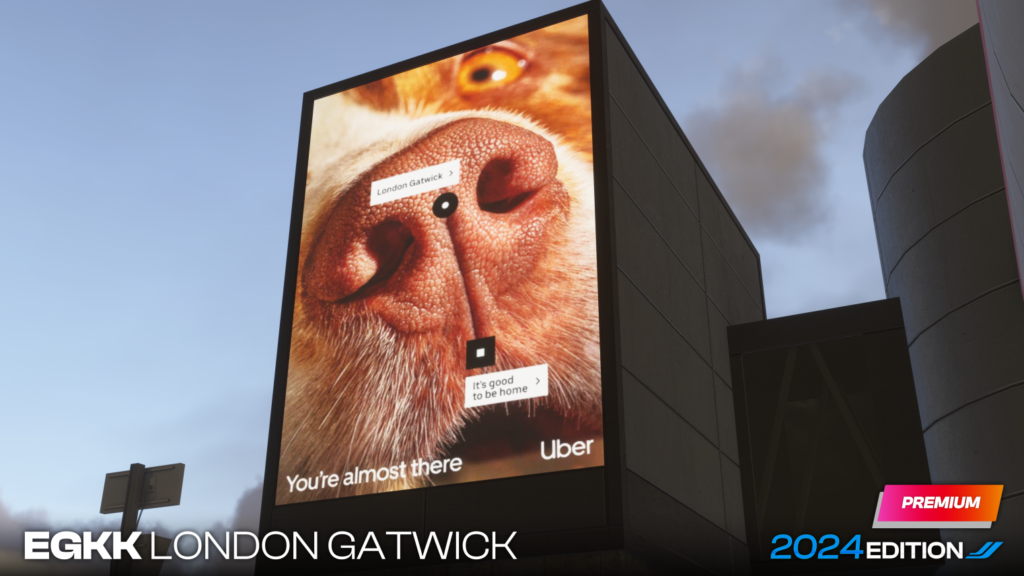 iniBuilds Gatwick Uber Ad