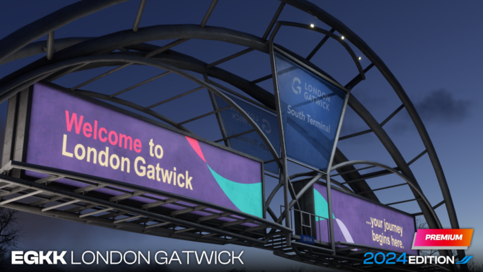 iniBuilds Gatwick Sign
