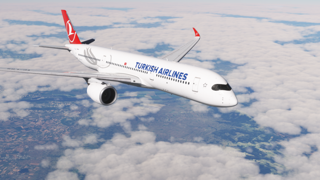 iniBuilds A350 Airliner Turkish Airlines in cruise