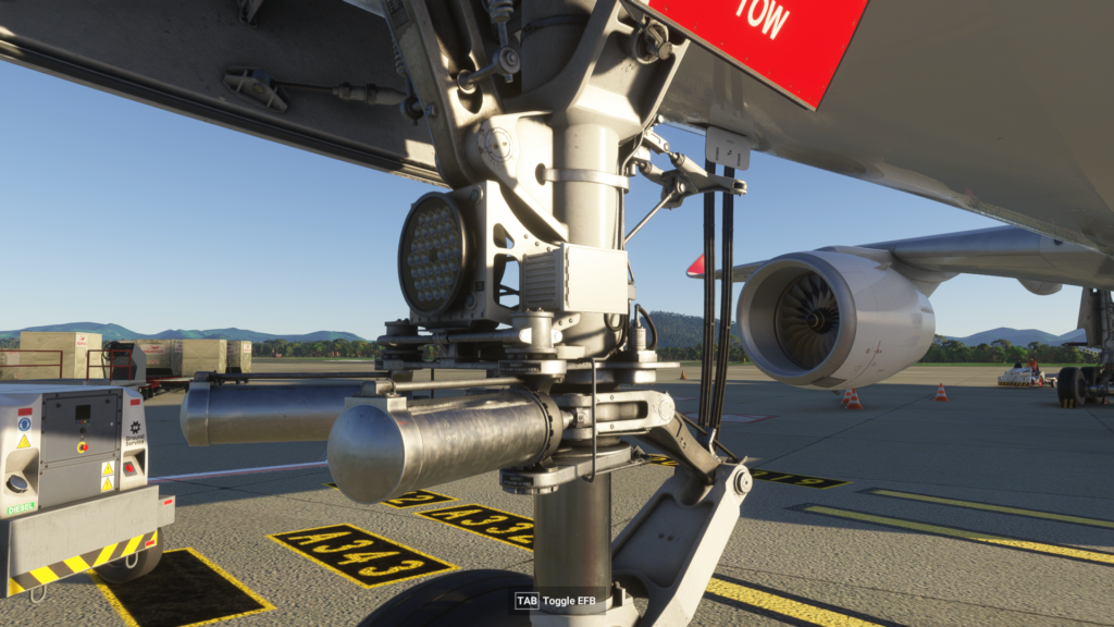 iniBuilds A350 Nose Gear Detail