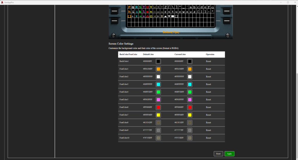 Winwing MCDU software changing colours