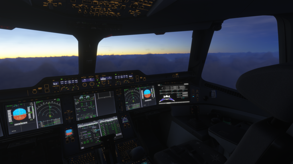 iniBuilds A350 Airliner flight deck