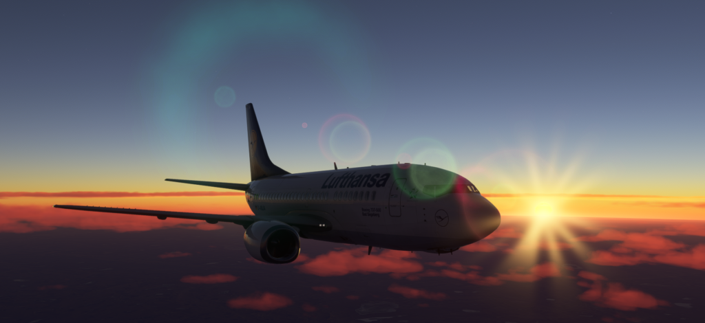 CSS Boeing 737-500 Lufthansa livery in cruise
