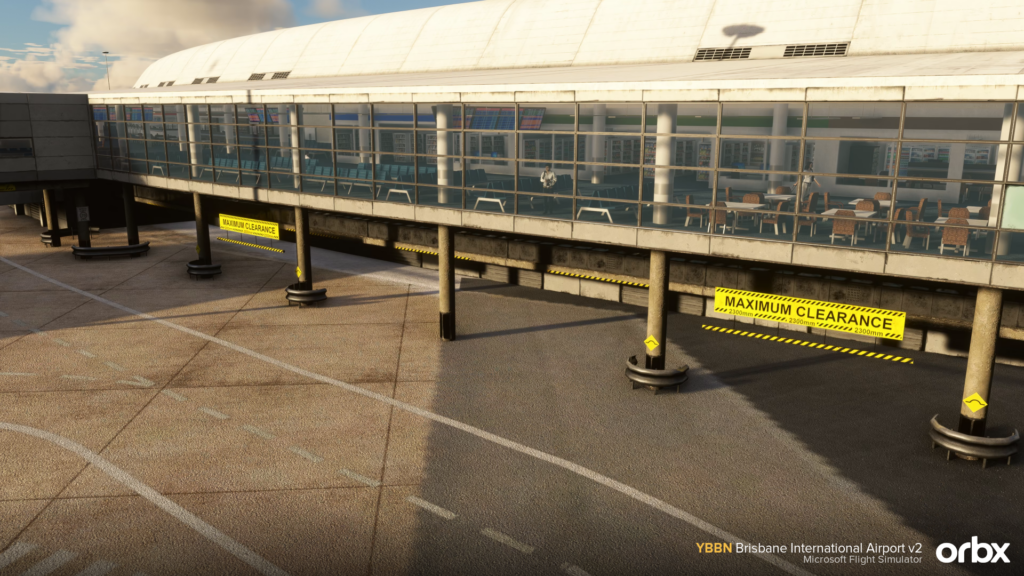 Orbx Brisbane V2 - Ramp side view of terminal
