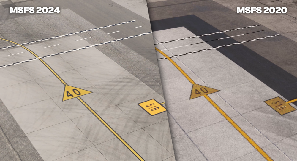 iniBuilds KLAX Enhanced Comparison with 2020 ground