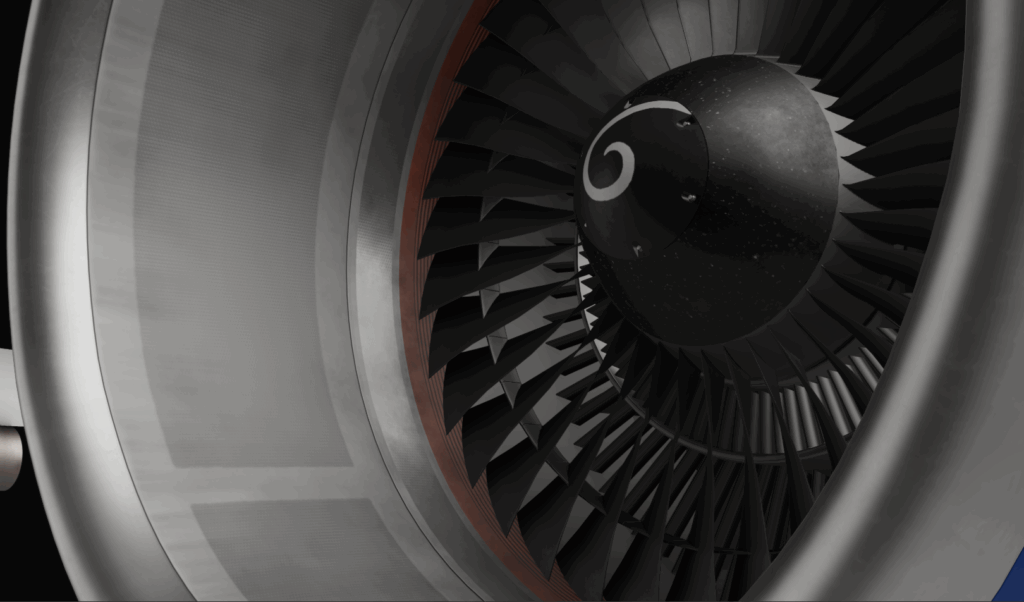 BlueBird Simulations Boeing 767 Engine fan