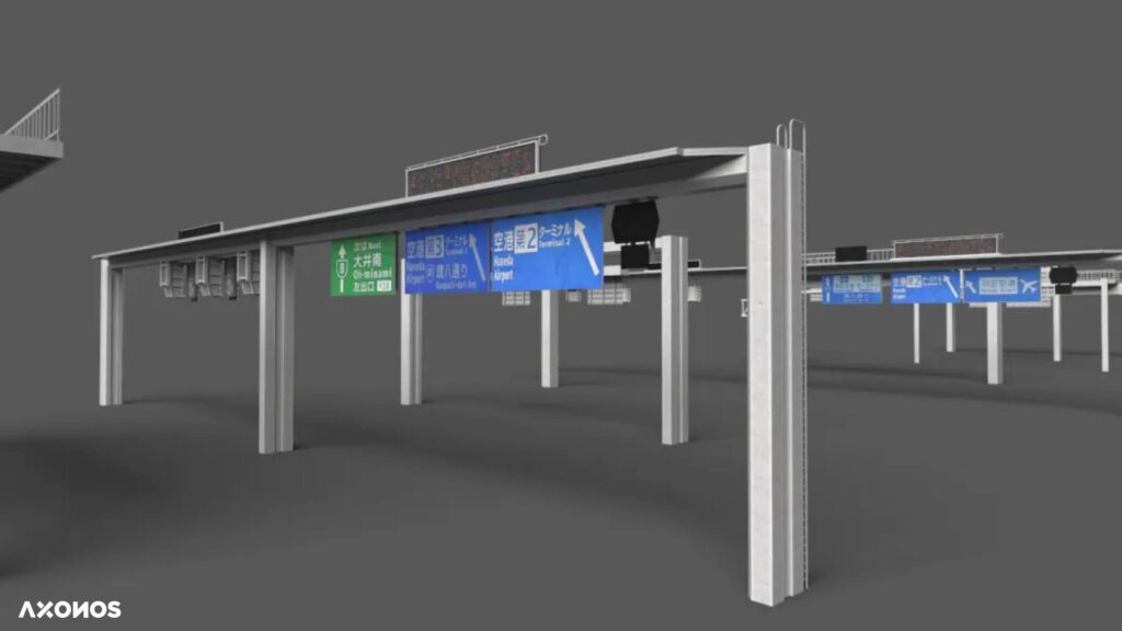 Axonos Haneda Airport Signage