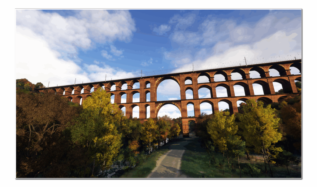 Aquaduct in Germany simulated