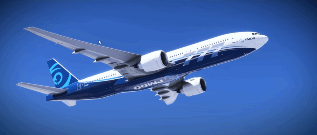 PMDG 777-200ER in MSFS 2024 Default Livery in Cruise
