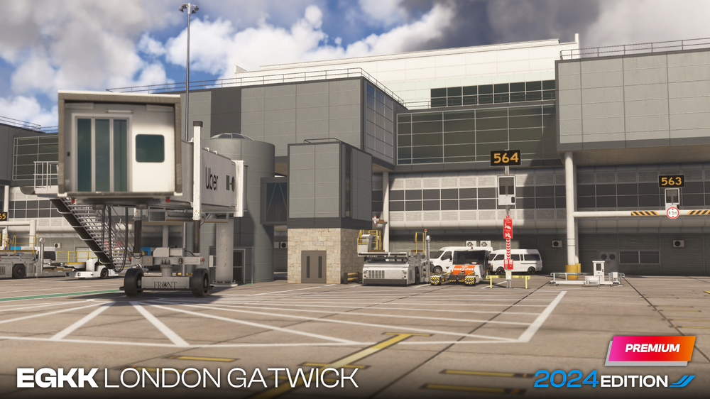 iniBuilds Gatwick Airport Terminal exterior