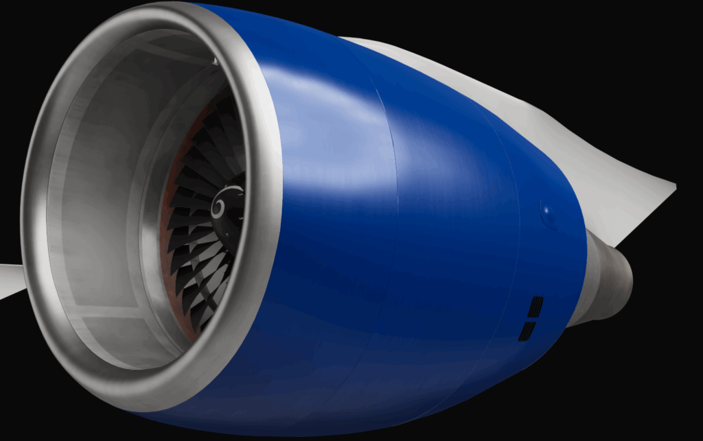 BlueBird Simulations Boeing 767 engine