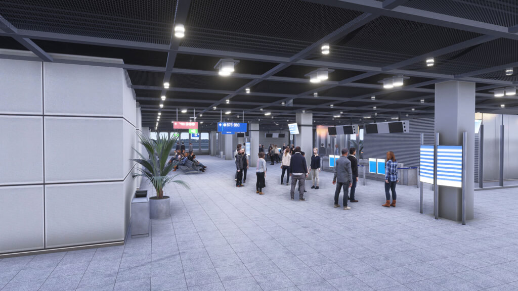 Aerosoft Dusseldorf Airport MSFS 2024 Terminal interior