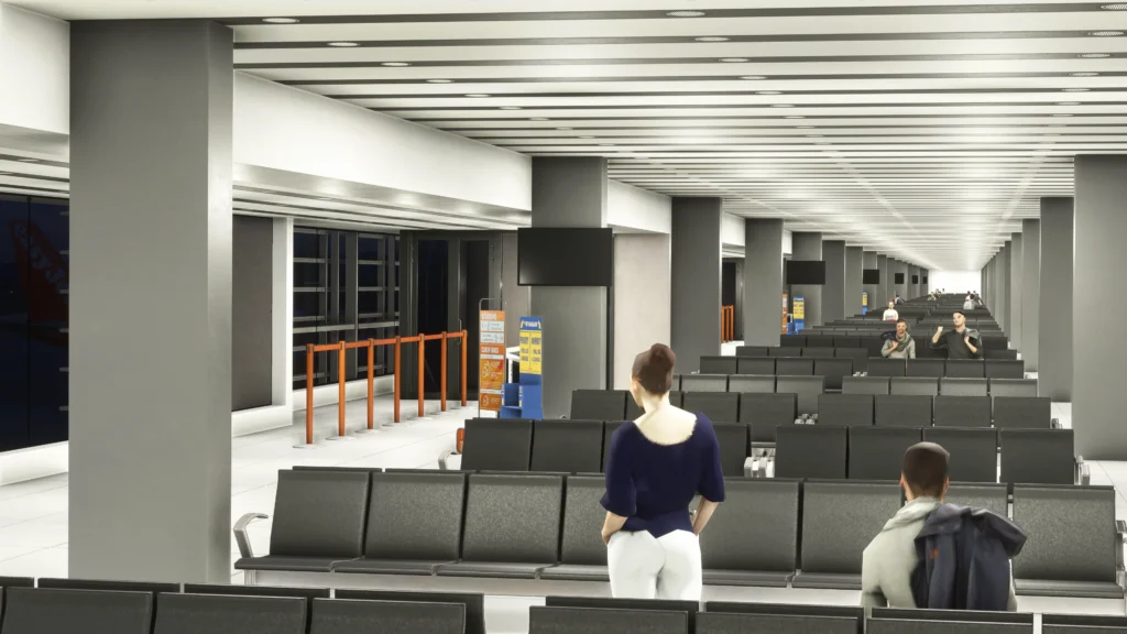 Fly X Simulations Murcia Airport Terminal Interior