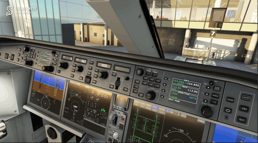 Synaptic Simulations A220 Flight Deck