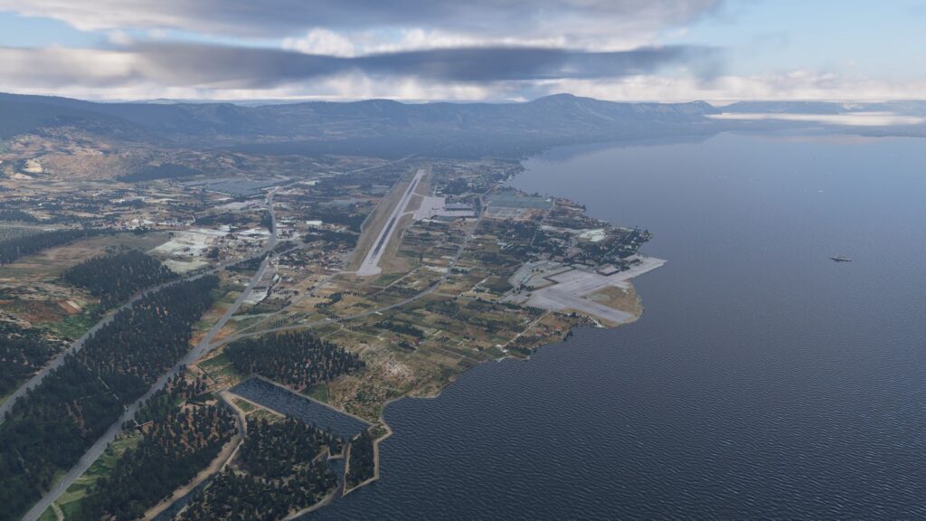 Aerosoft Split Airport and surrounding coastline.