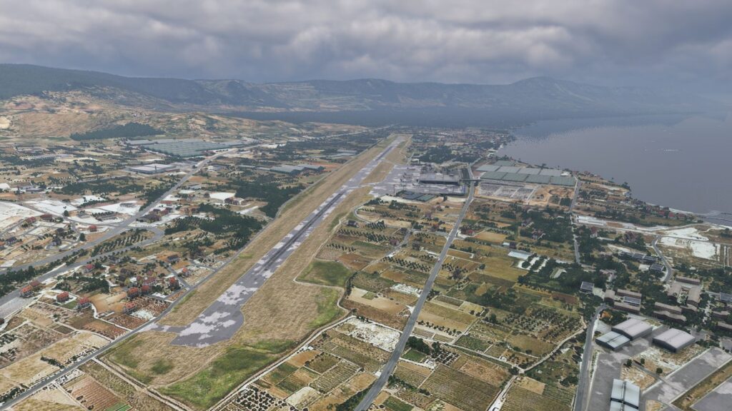 Aerosoft Split Airport showcasing seasonal ground textures.