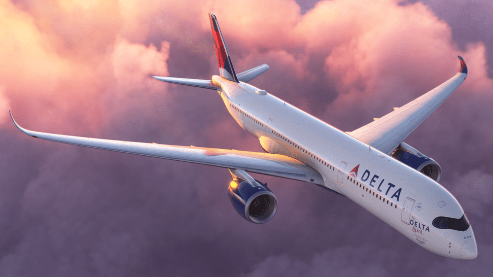 iniBuilds A350 Delta Flying