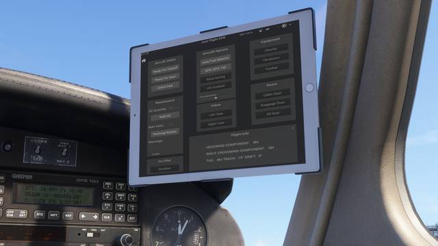 Just Flight Piper PA-28 Electronic Flight Bag (EFB) interface showcase