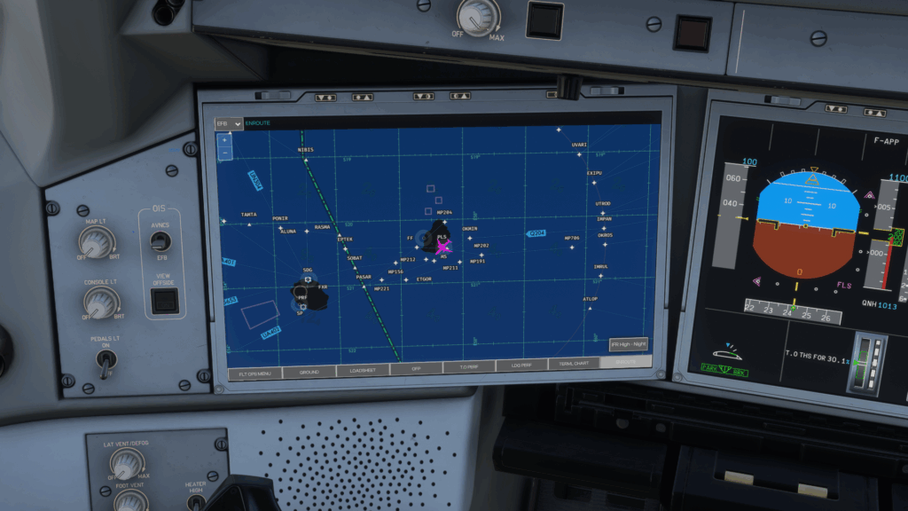 iniBuilds A350 Navigraph Map