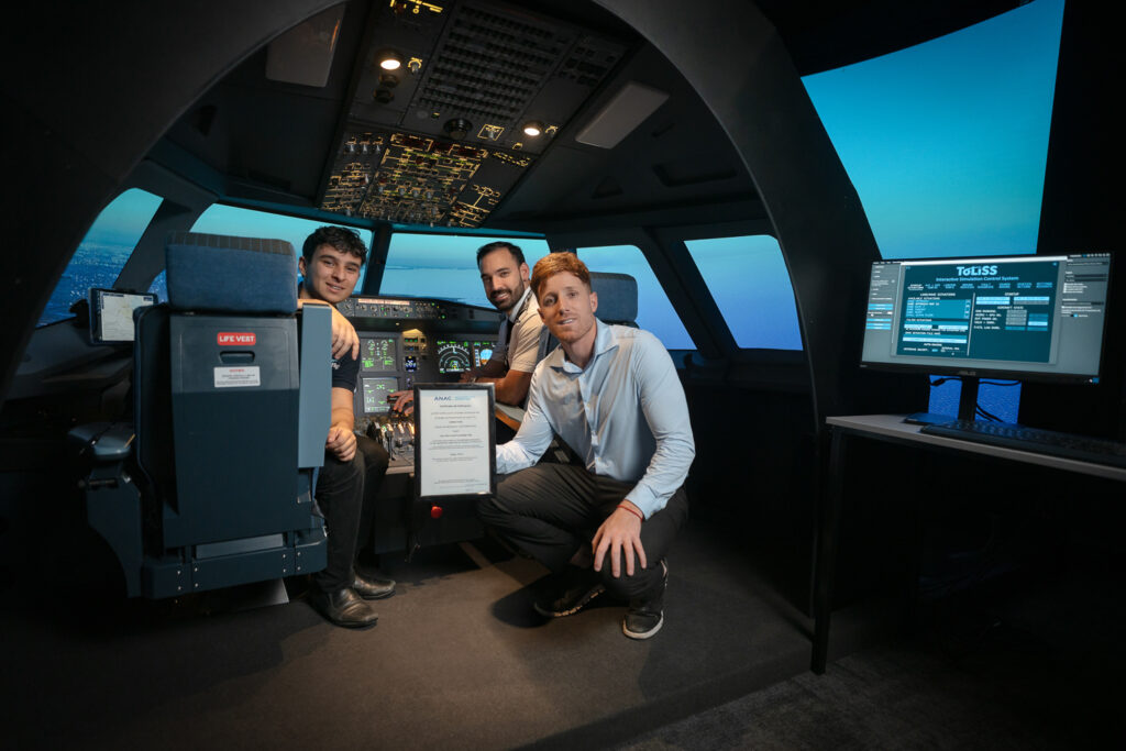 Toliss Professional A320 Simulator certificate award.