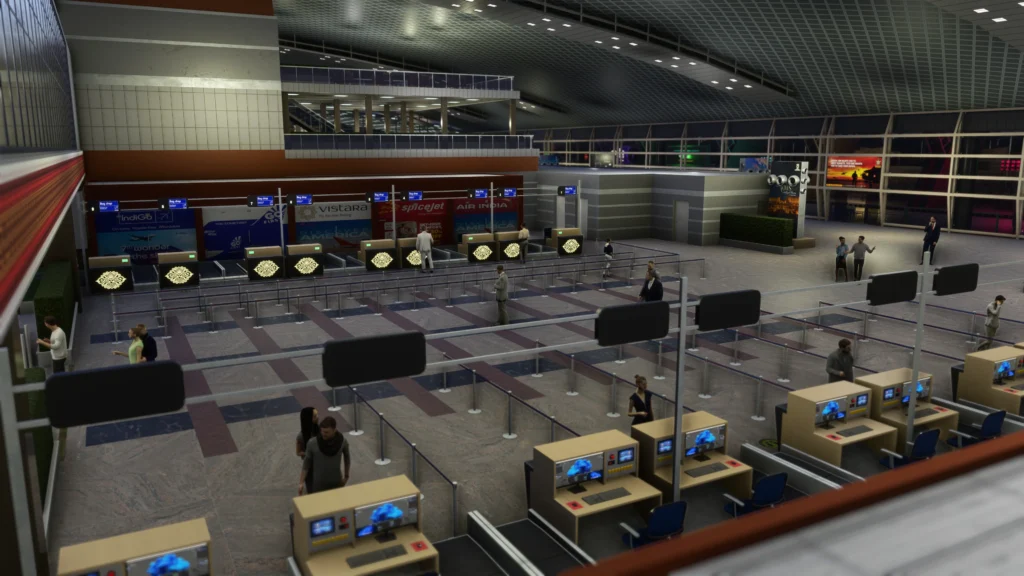 SkyMatrix Jaipur Airport check-in area