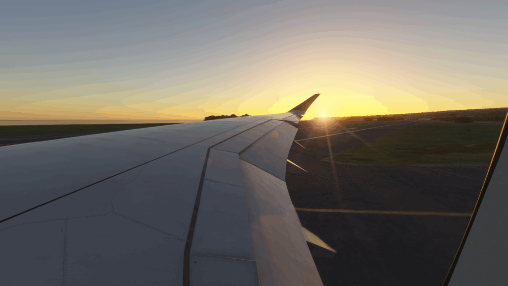 iniBuilds A350 wing view