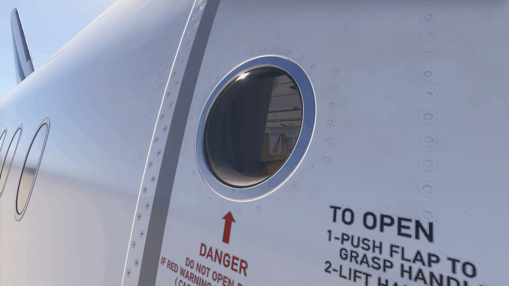 iniBuilds A350 door window details