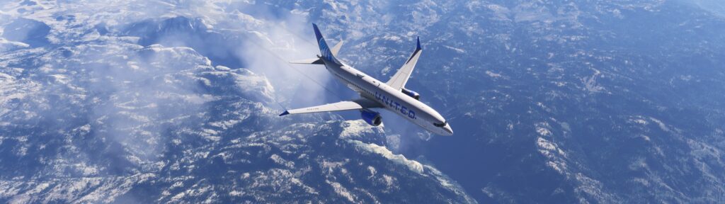 United Airlines 737MAX cruising in MSFS 2024