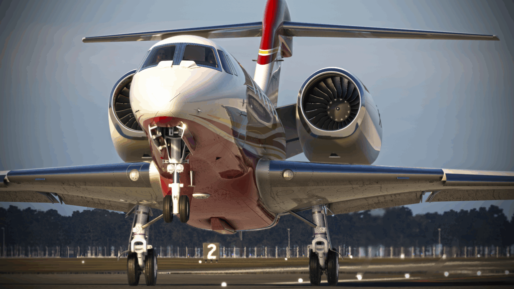 FlighFX C750 departing in MSFS