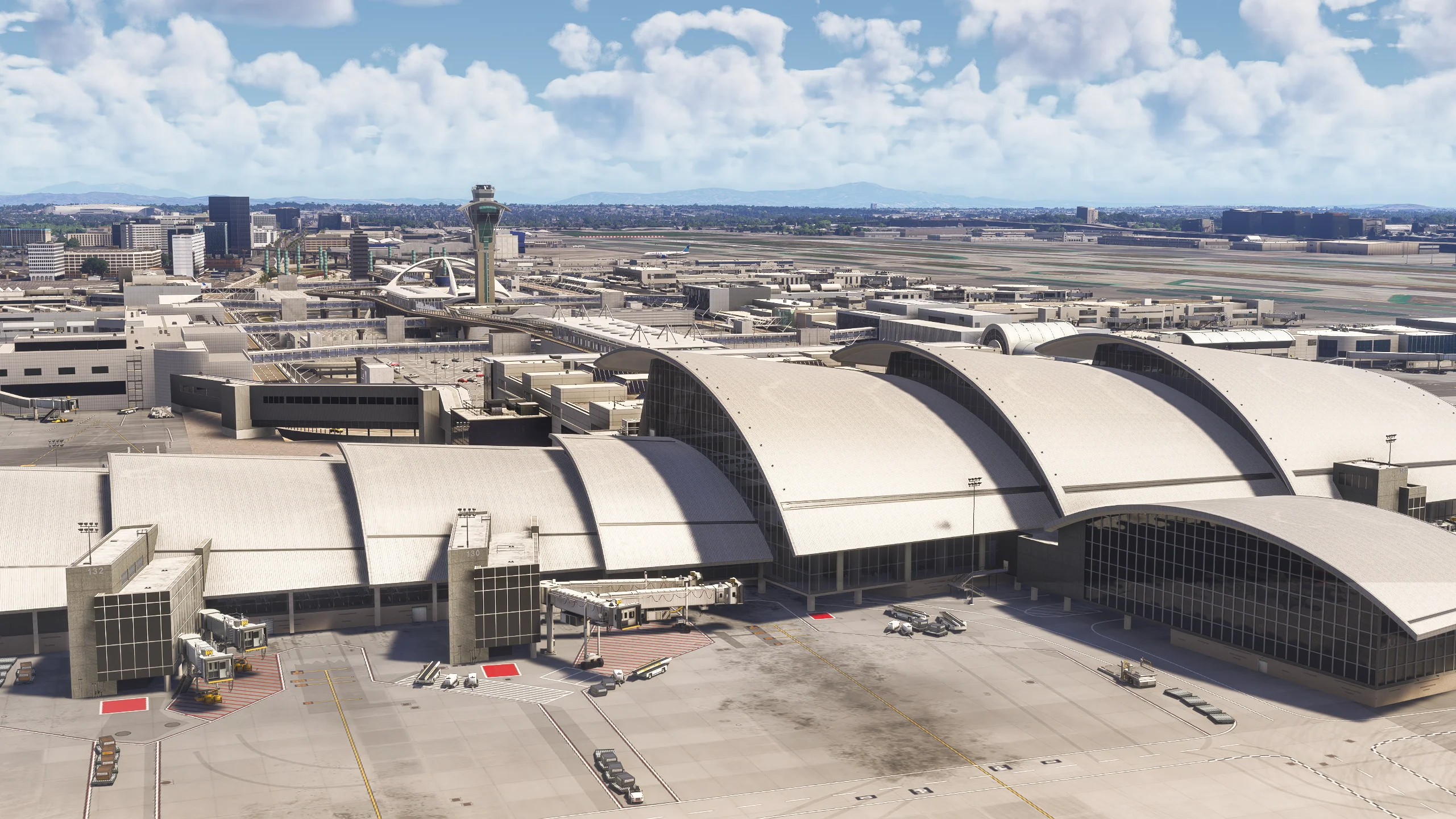 iniBuilds KLAX terminal exterior