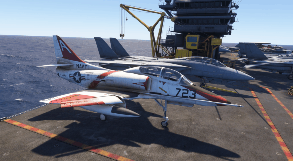 TA-4J on flight deck (by IndiaFoxtEcho)