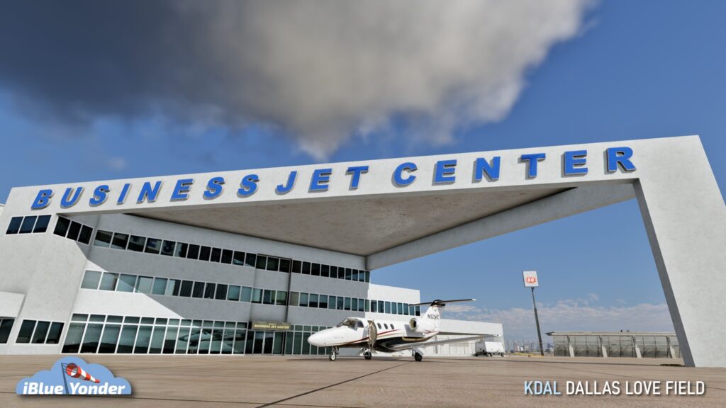 A preview of the Business Jet Centre FBO of iBlueYonder's upcoming Dallas Love Scenery
