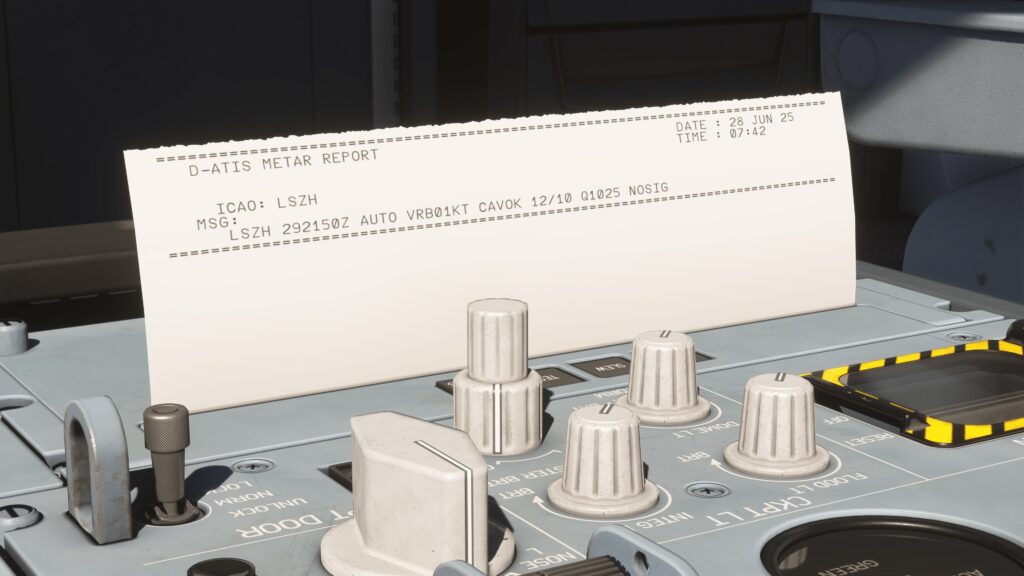 iniBuilds A350 Update 1.0.11 Cockpit Printer