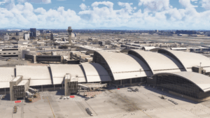 iniBuilds KLAX terminal exterior